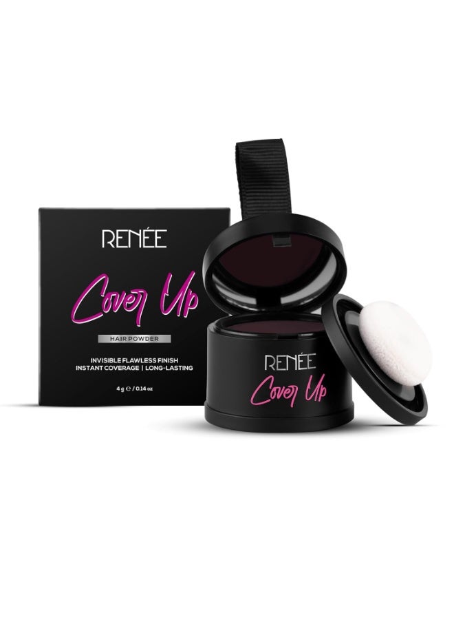 RENEE Cover-Up Hair Powder - Brown | Covers Grey Roots & Bald Spots Instantly | Highly Pigmented, Fuller & Denser Look | Long-Lasting | Matte Finish | Fine Powder | Flawless Application | 4gm - Image 1